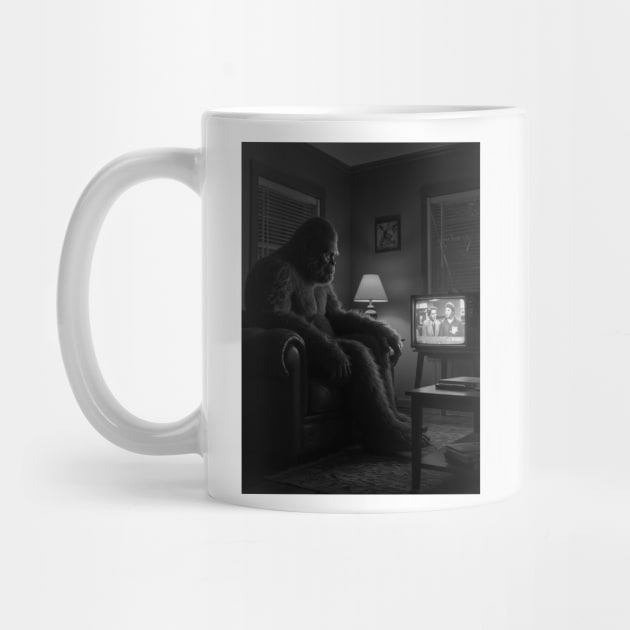 Bigfoot watching TV in his room #2 by Megadorim